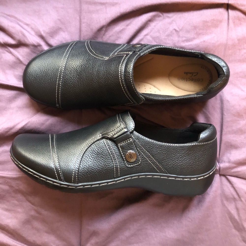 Clarks slip on shoes